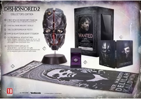 Dishonored 2 Collector's Ed. w/Corvo Mask, Ring & Poster (No DLC)